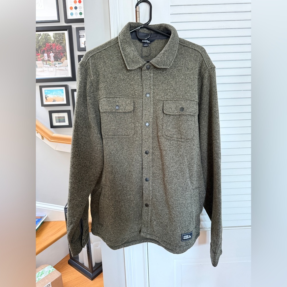 Eddie Bauer Green Fleece Over shirt
